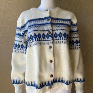 Ivory and Blue Sweater