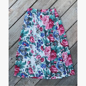 High Waist Floral Skirt