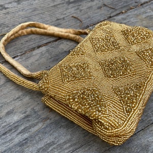 Tiny Gold Beaded purse