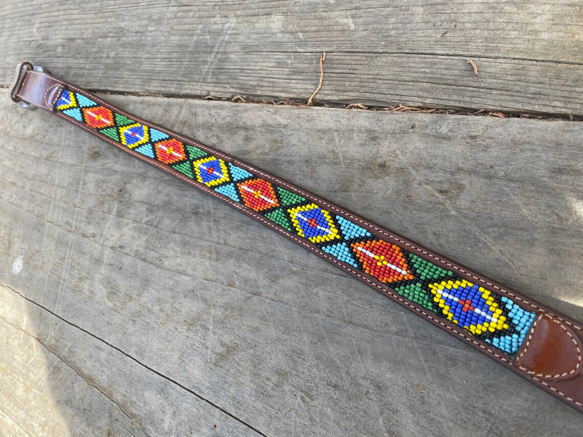 beaded tie belt