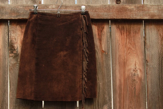 High Waisted Fringe Skirt - image 2