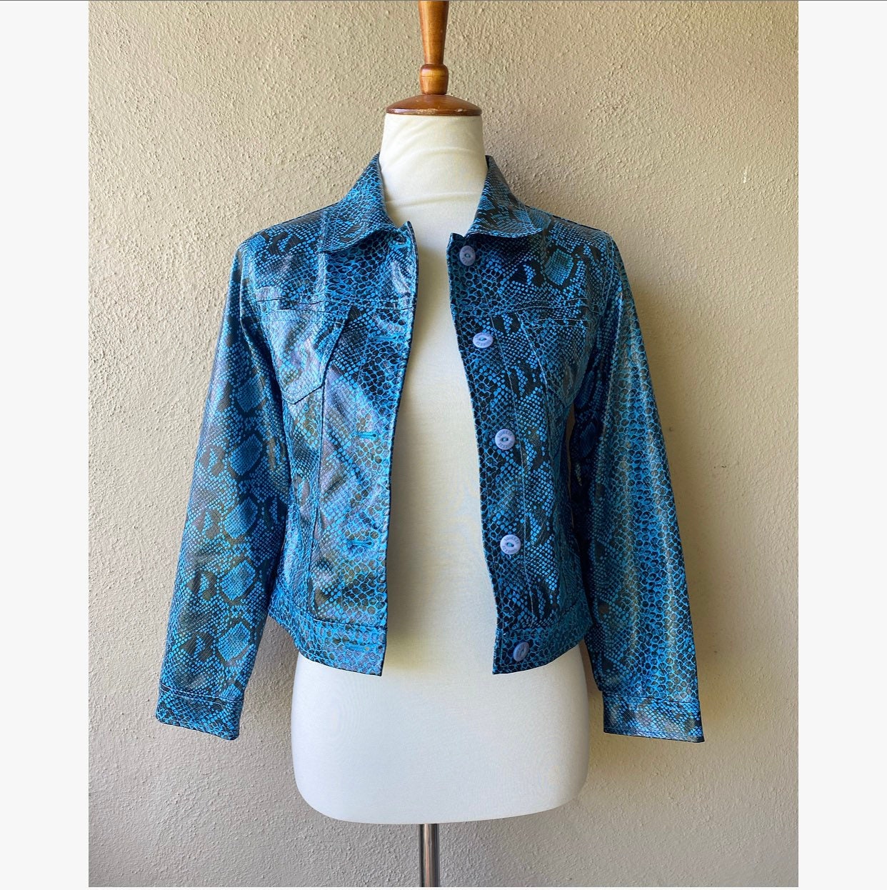 blue snakeskin jacket