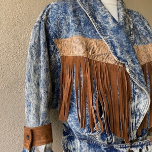 Denim Fringe Jacket image 6