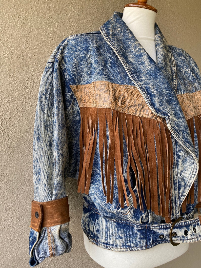 Denim Fringe Jacket image 6