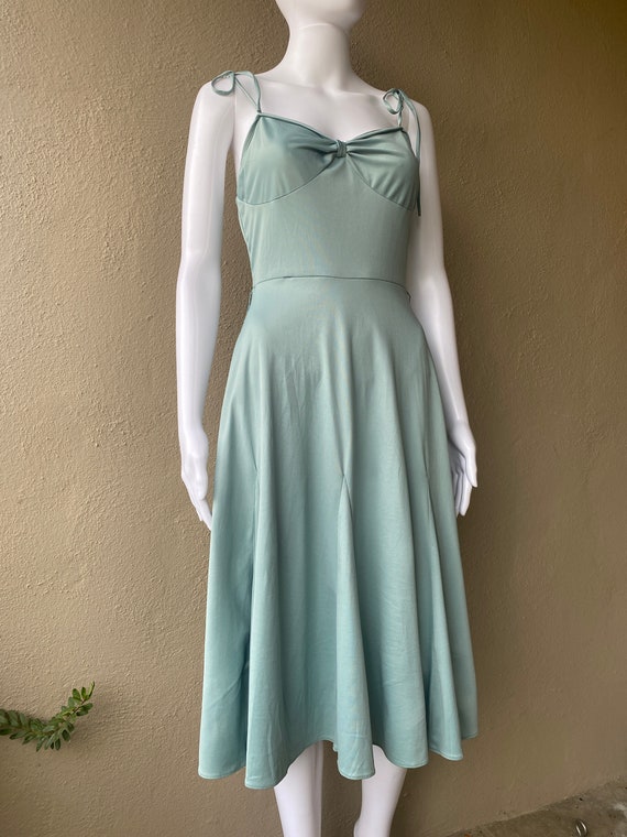 Sage Vintage Dress - image 6