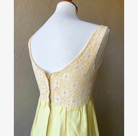 Yellow Floral Printed Bow Dress