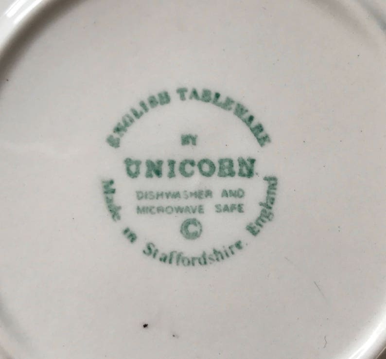 Vintage English Tableware Plate by Unicorn Etsy Hong Kong