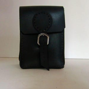 Gürteltasche aus schwarzem Leder