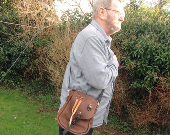 Leather Falconry Bag