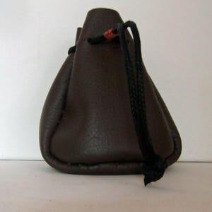 Brown leather coin purse