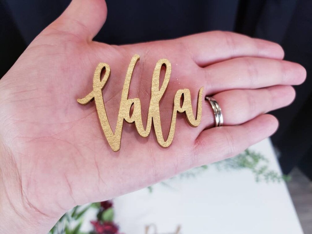 Fancy Wooden Plate Names Seating Labels Name Tags for Etsy