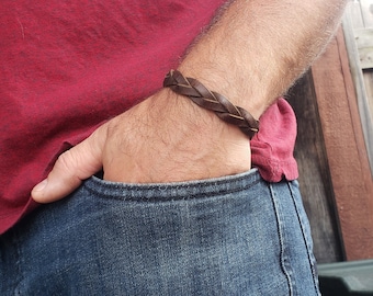 Full Grain Leather Bracelet | Mystery Braid Bracelet