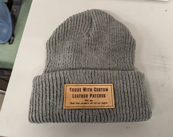 Toque with custom patch