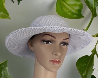 Sun hat, wide brim tapestry look sun hat