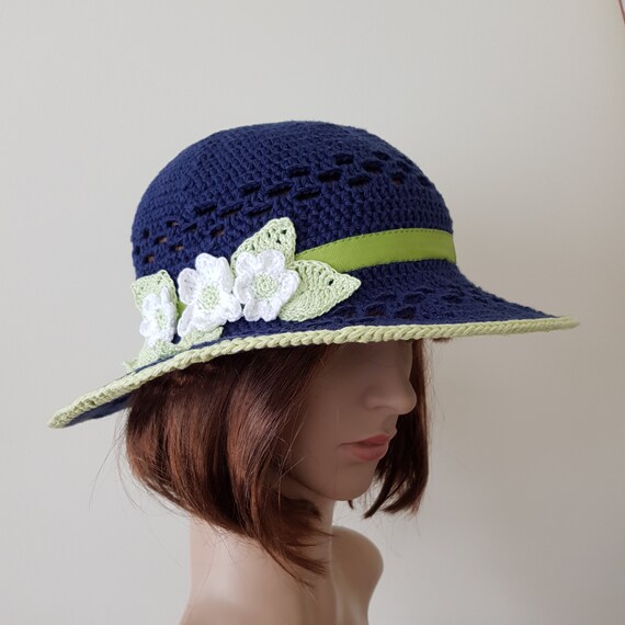 blue sun hat