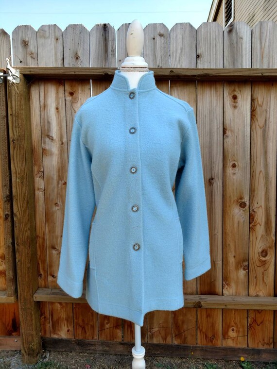 baby blue ladies coat