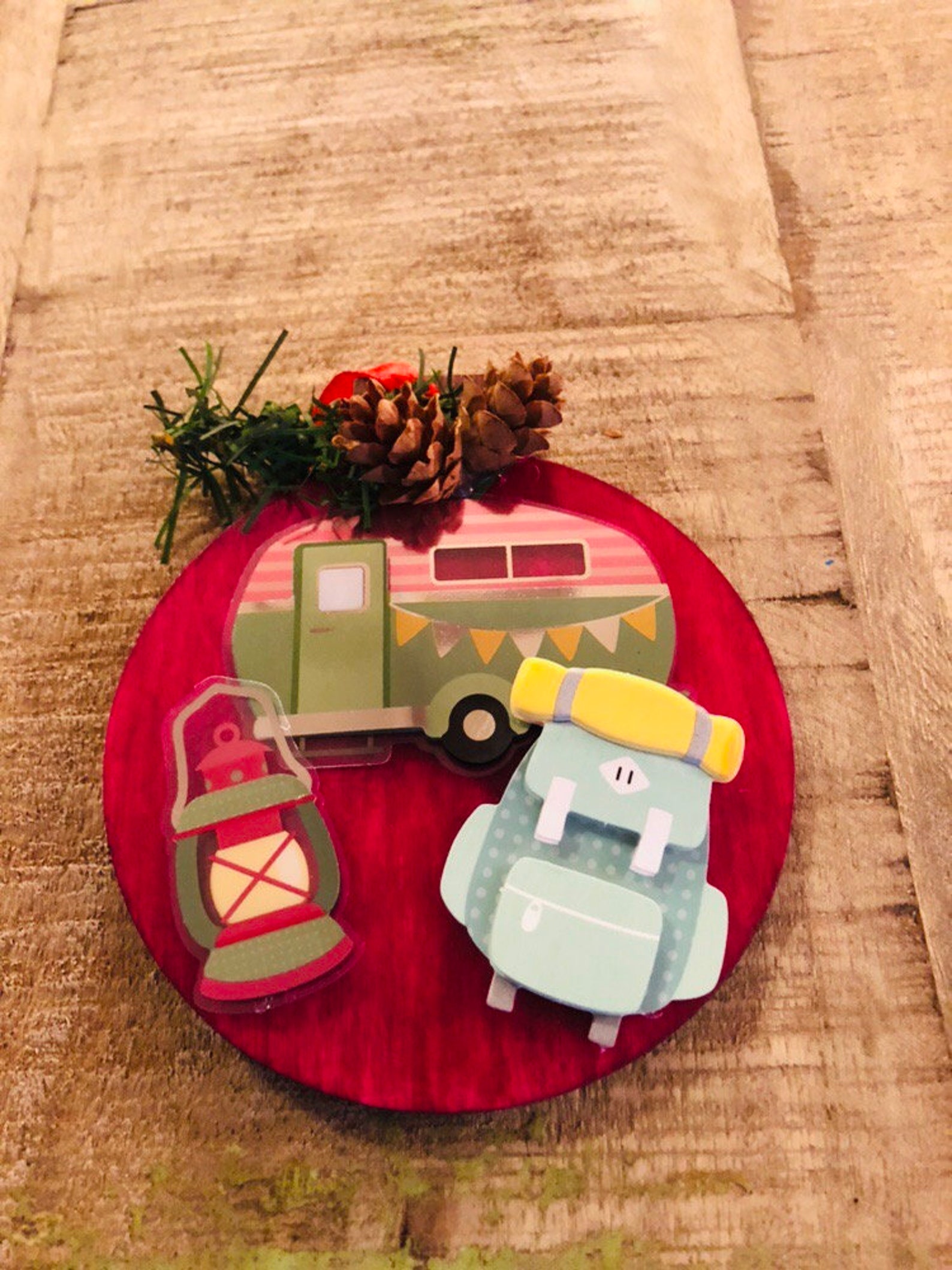 Two camping ornaments Etsy