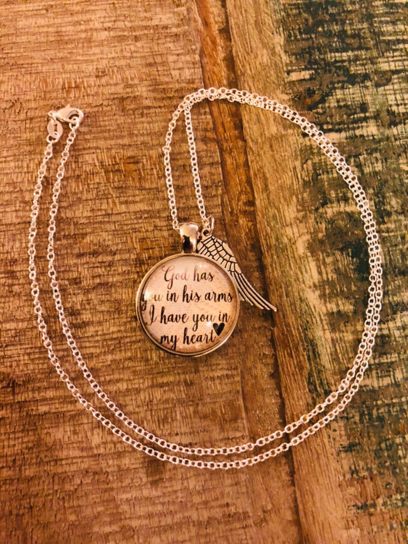 Inspirational Charm With Sterling Silver Necklace Etsy