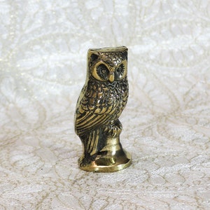 Brass Owl, Copper Engraved Owl Figurine 4 inch high copper, Copper gift,