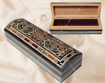 HQ Bracelet Box, Mosaic box, Jewellery box, Handmade box,Wooden box,mother of pearl inlay, Christmas Present,Gold Ornaments,Storage Box,gift