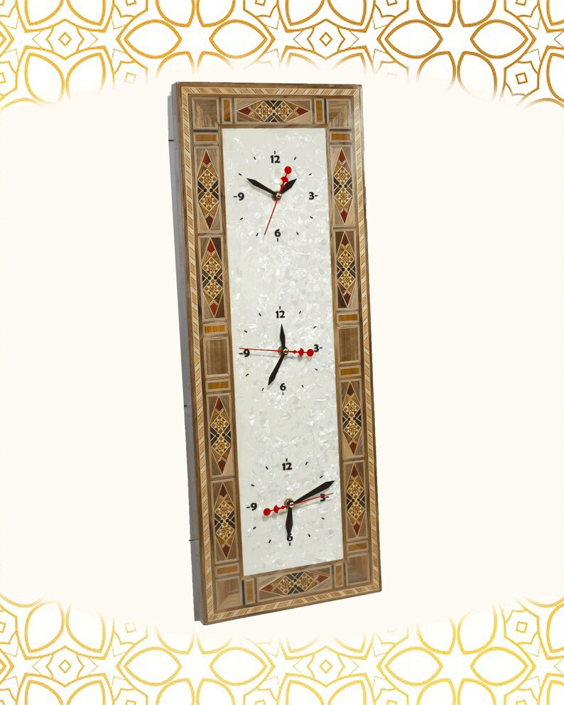 Wholesale Three Time Zones Wall Clock Add Your Business Etsy Canada