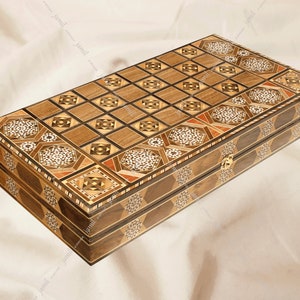 20" large Backgammon Set and Chess Set, Included ( 20" Chess and backgammon board, backgammon checkers,dices,pair of lovely coaster"gift")