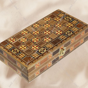 Travel size 8&quot; Backgammon and Chess set, Included (Chess and backgammon board, Chess pieces, backgammon checkers,dices,two coasters) chess