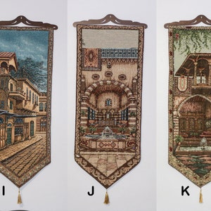 Picture . Gobelin Tapestry Hand Embroidery. Ramadan Gifts. Size 47 X 16 inch, Islamic home, Eid, old Damascus, Umayyad Mosque, al kaaba,