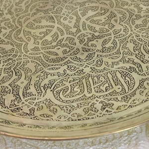 Copper serving tray, hand made engraved tray