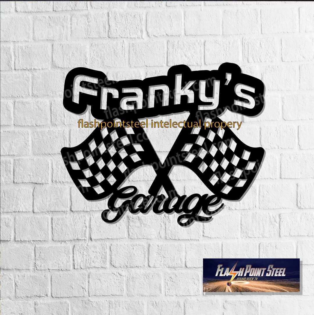 Race Car Sign, Racing Car, Personalize Mechanic Shop Hot Rod Garage ...