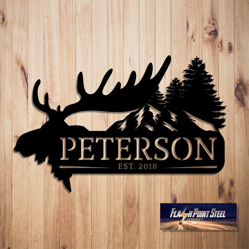 Metal Elk Sign - Etsy