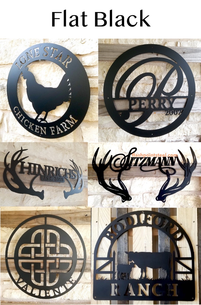 City Metal Sign Gate Sign Custom Personalized Established Etsy