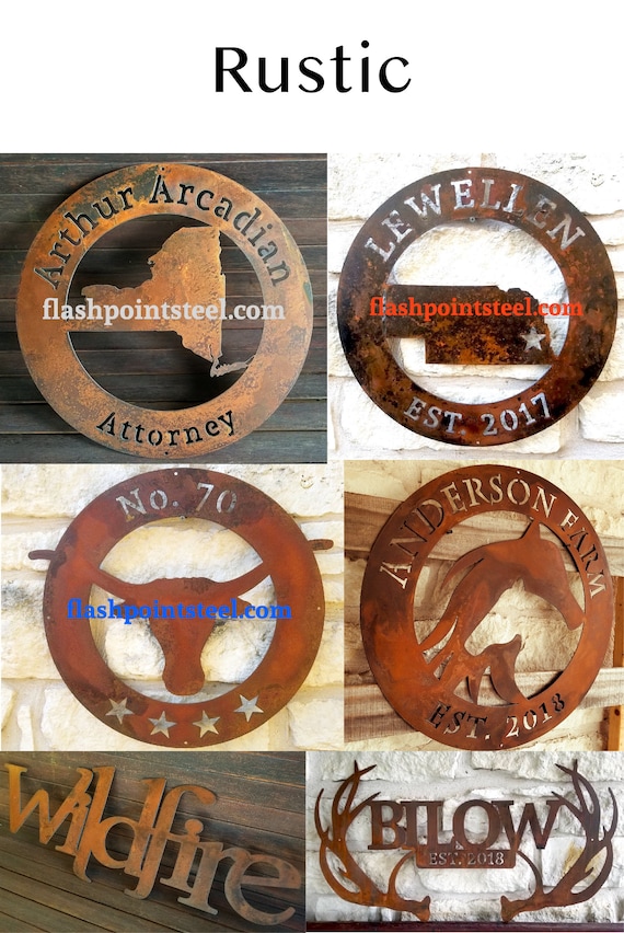 Golden Dog Sign Dog House Family Dog Entrance Sign Wall Decor Plasma Cut Steel Sign Custom Sign Welcome Sign Personalized - 