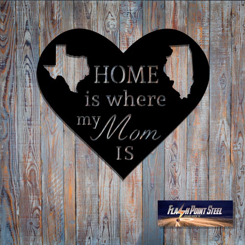 Mother shops metal sign, Home is where my Mom is, Mothers day, mom gift, best mom gifts, metal sign, wall art, Mothers Home decor