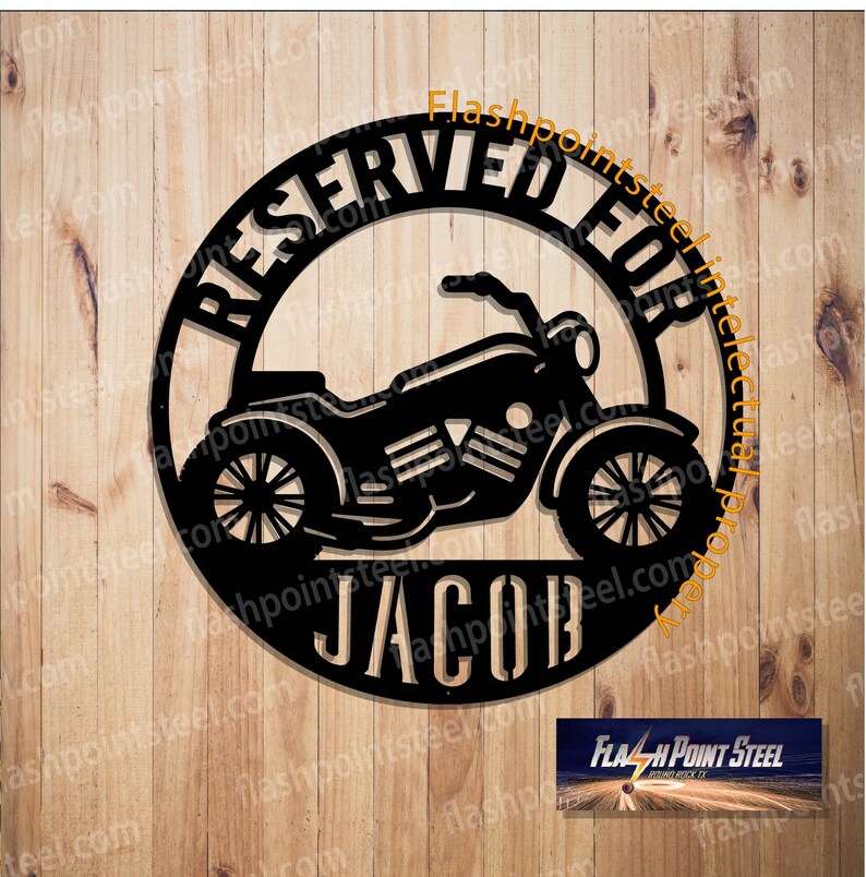 Motorcycle Design, Sign Personalized, Steel Art, Metal Sign, Motor Sign