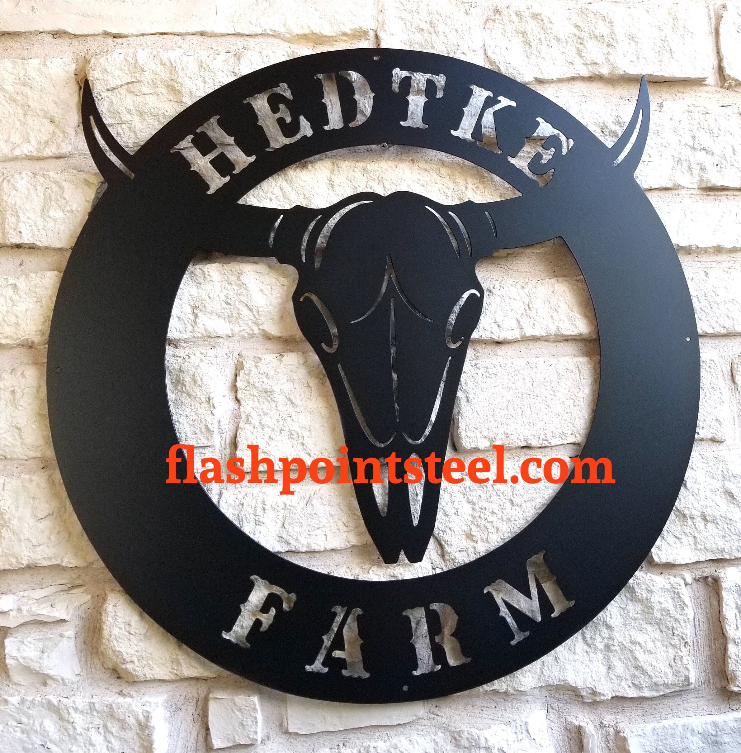 Bull Skull Sign Custom Metal Sign Steel Art Home Decor Etsy