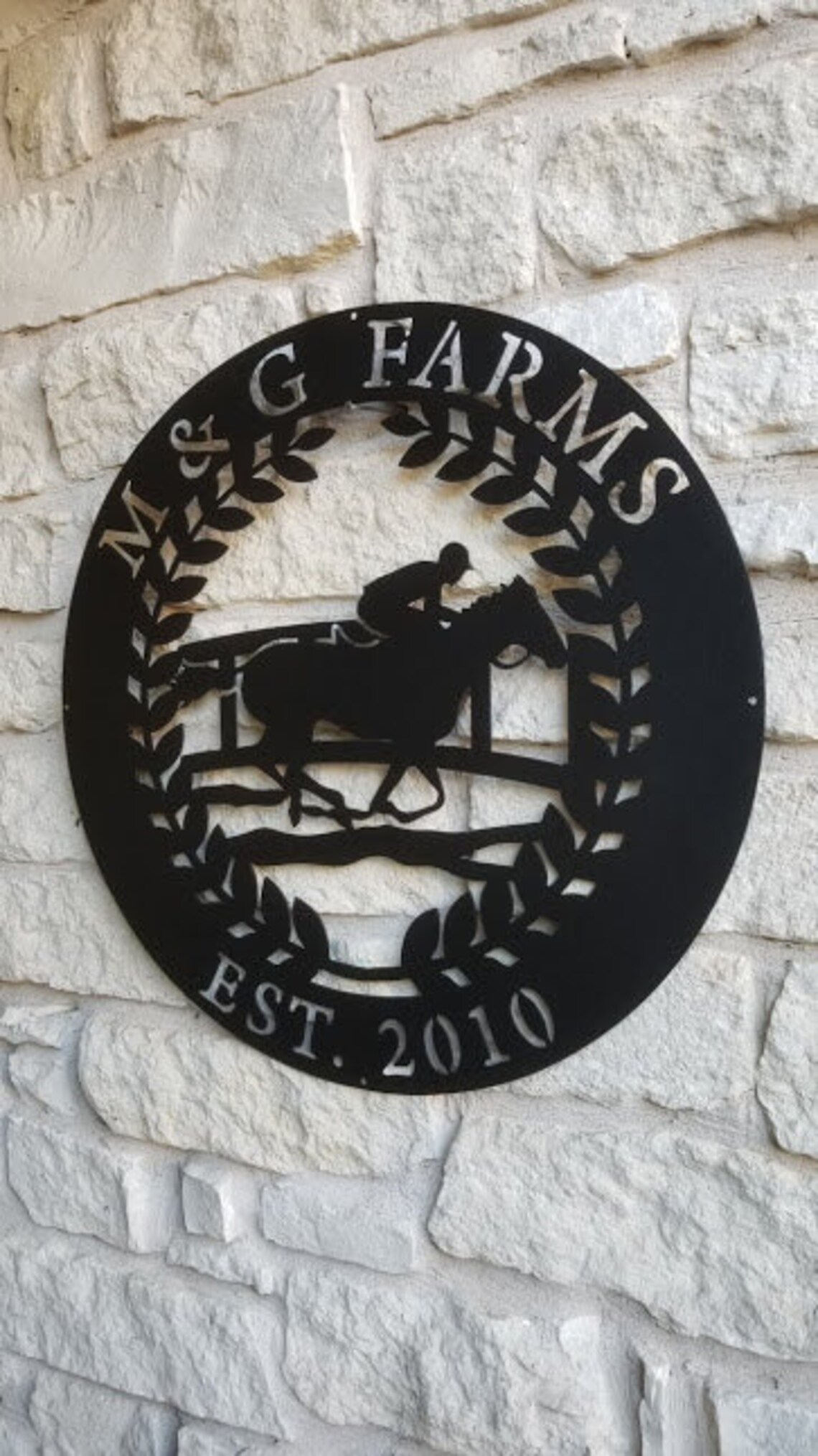 Derby sign Horse racing Family metal signRanch sign jockey | Etsy