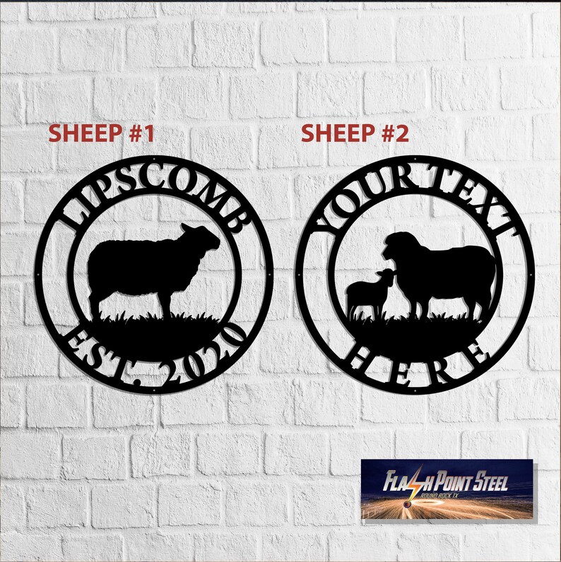 Sheep Metal Sign Custom Sheep and Lamb Farmer Sign Etsy