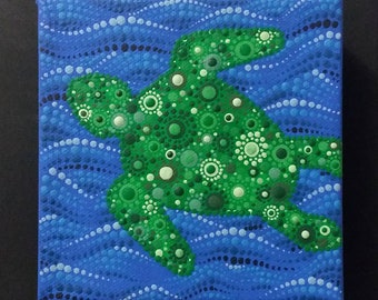 Pointillism For Kids Turtle