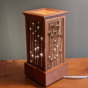 Japanese style lamp with bamboo design