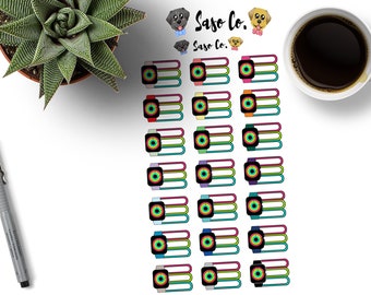 Multi-colored Apple Activity Tracker Planner Stickers