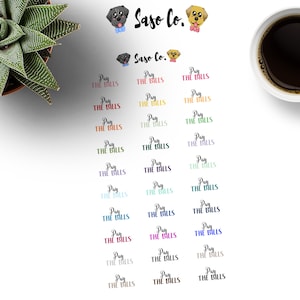 Mehrfarbige Pay the Bills Planner Sticker