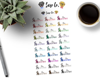 Multi-colored Flea Treatment Planner Stickers (Flea Medication Reminder Stickers)