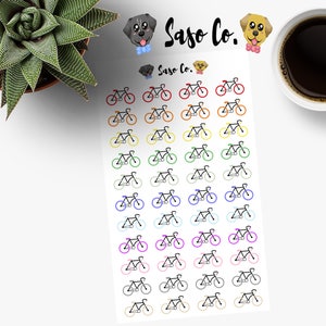 Multi-colored Bicycle / Cycling Planner Stickers