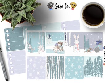 Snow Day Vertical Full Planner Kit