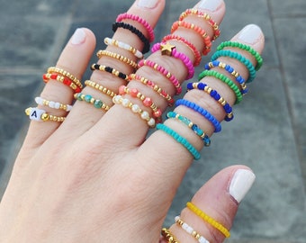 カスタムビーズリング、シングルシードビーズリング、シード