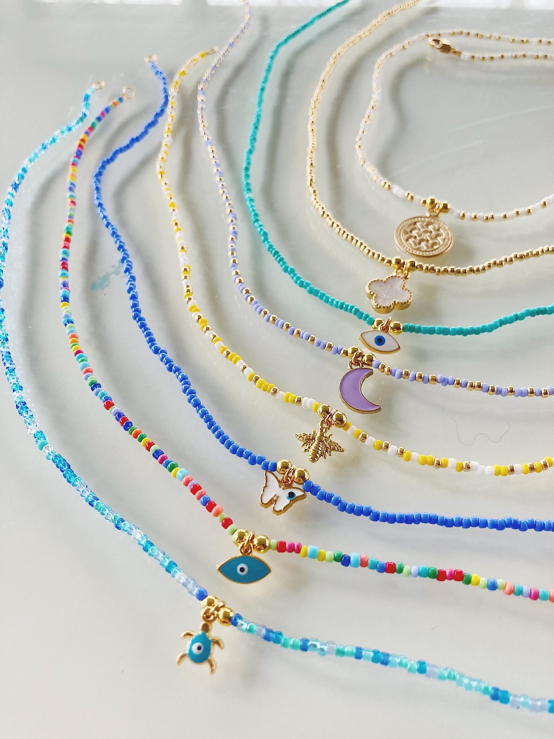 【AMYO】Oli Dainty Bead Choker(3color) Layering Necklaces | Gold Choker Necklace | AMY O Jewelry