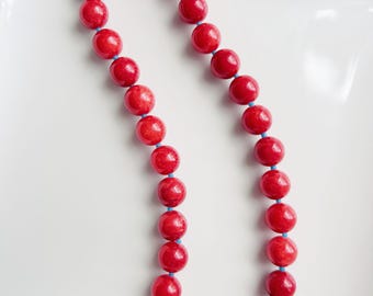 Chunky Beaded Natural Gemstone Necklace, Candy Stone Jewelry, Colorful Statement Choker, Summer Beach Necklace