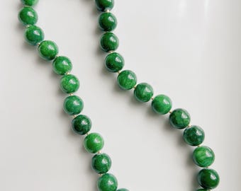 Chunky Beaded Natural Gemstone Necklace, Candy Stone Jewelry, Colorful Statement Choker, Summer Beach Necklace