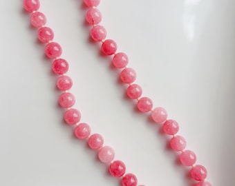Chunky Beaded Natural Gemstone Necklace, Candy Stone Jewelry, Colorful Statement Choker, Summer Beach Necklace